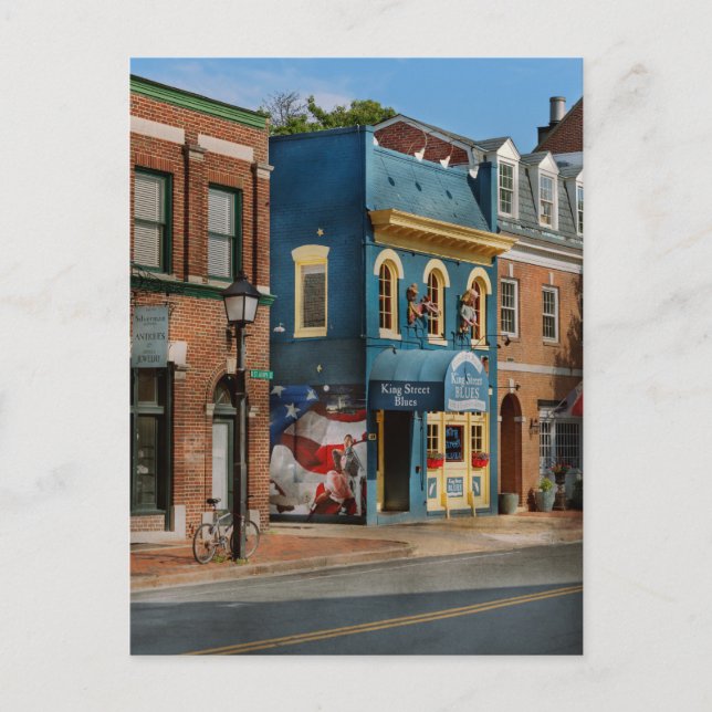 Carte Postale Ville - Alexandria, VA - King Street Blues (Devant)