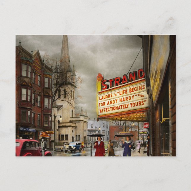 Carte Postale Ville - Amsterdam NY - La vie commence 1941 (Devant)