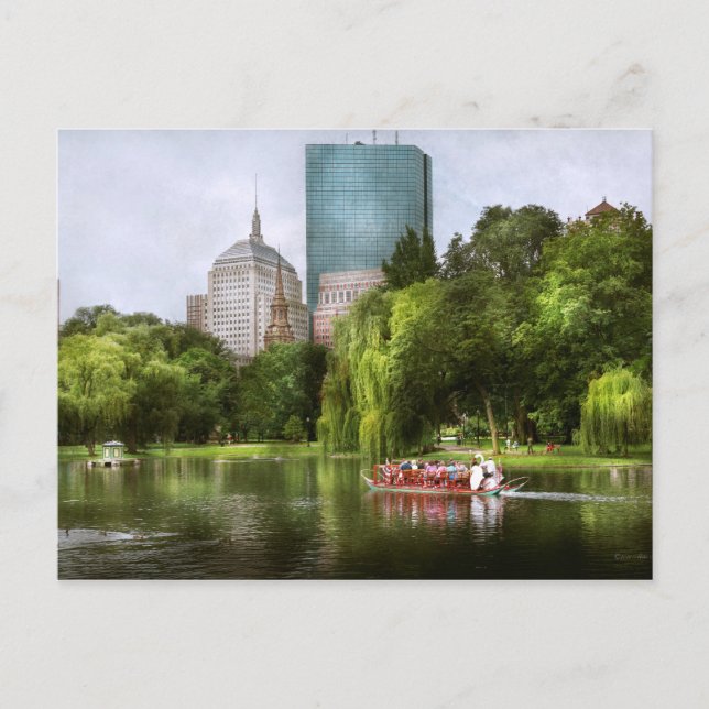 Carte Postale Ville - Boston Ma - jardin public de Boston (Devant)