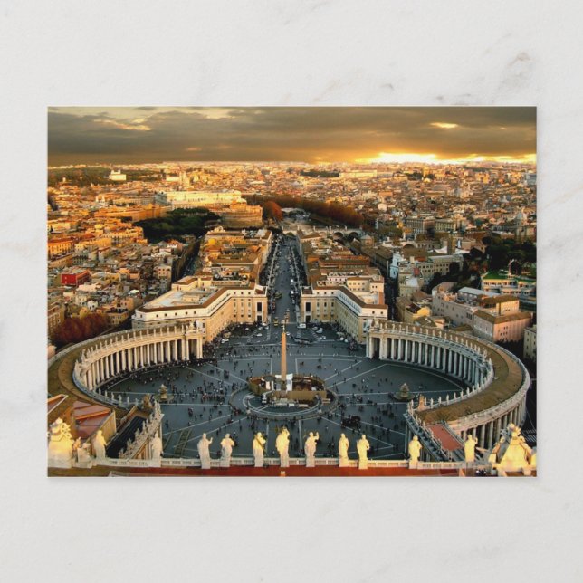 Carte Postale Ville Carré du Vatican Saint-Pierre (Devant)