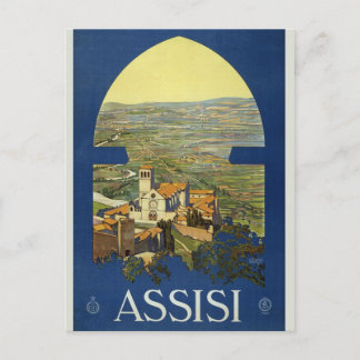Carte Postale Ville d'Assise Italie Vintage
