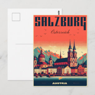 Carte Postale Ville d'Autriche capitale salzburg ligne d'horizon