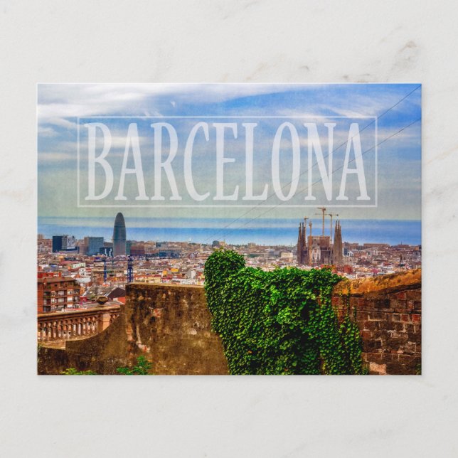 Carte Postale Ville de Barcelone (Devant)