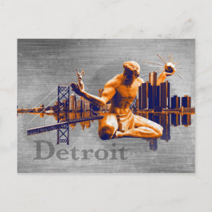 Carte Postale Ville de Detroit