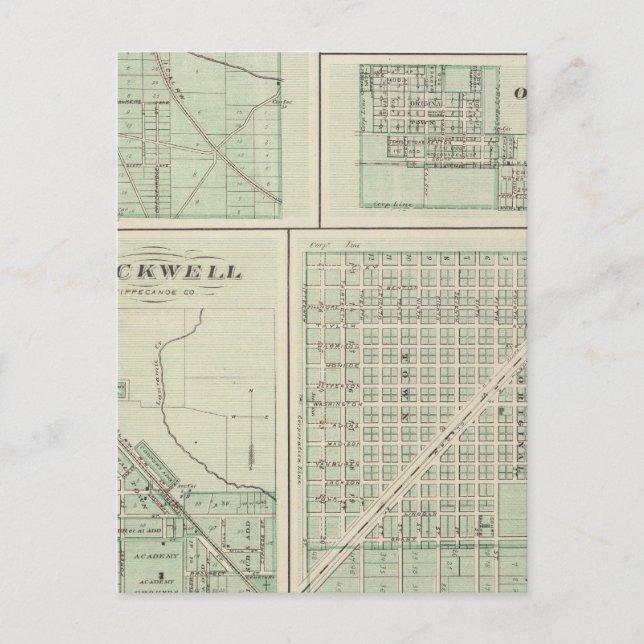 Carte Postale Ville de Fowler, Benton Co (Devant)