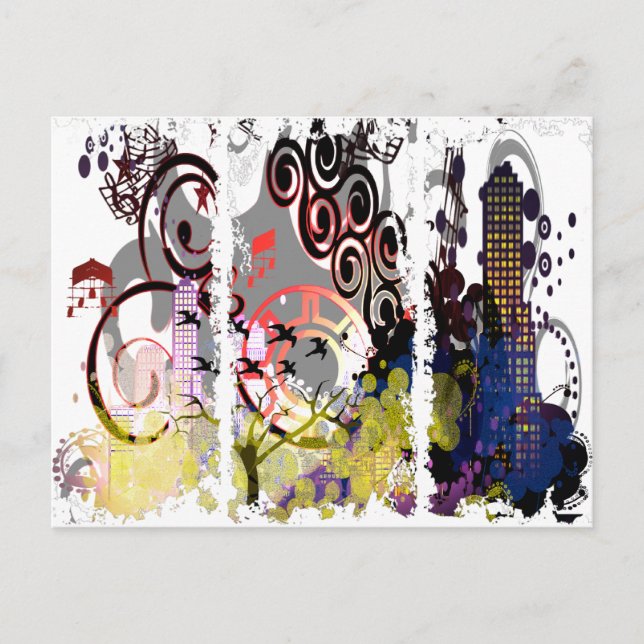 Carte Postale Ville de Grunge (Devant)