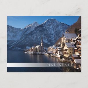 Carte Postale Ville de Hallstatt dans la neige en hiver