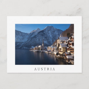 Carte Postale Ville de Hallstatt dans la neige en hiver