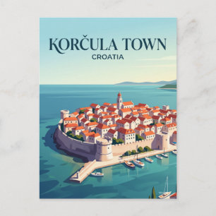 Carte Postale Ville de Korčula Croatie