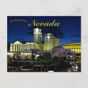 Carte Postale Ville de Las Vegas Nevada à la nuit