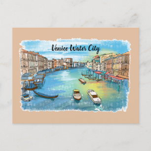 Carte Postale Ville De L'Eau De Venise