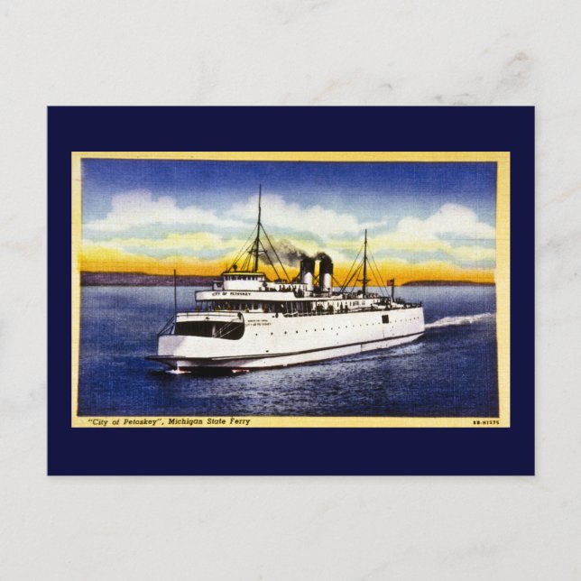 Carte Postale Ville de Petoskey, Michigan State Ferry (Devant)