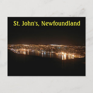 Carte Postale Ville de St. John's à la nuit