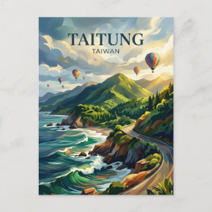 Carte Postale Ville de Taitung Taïwan