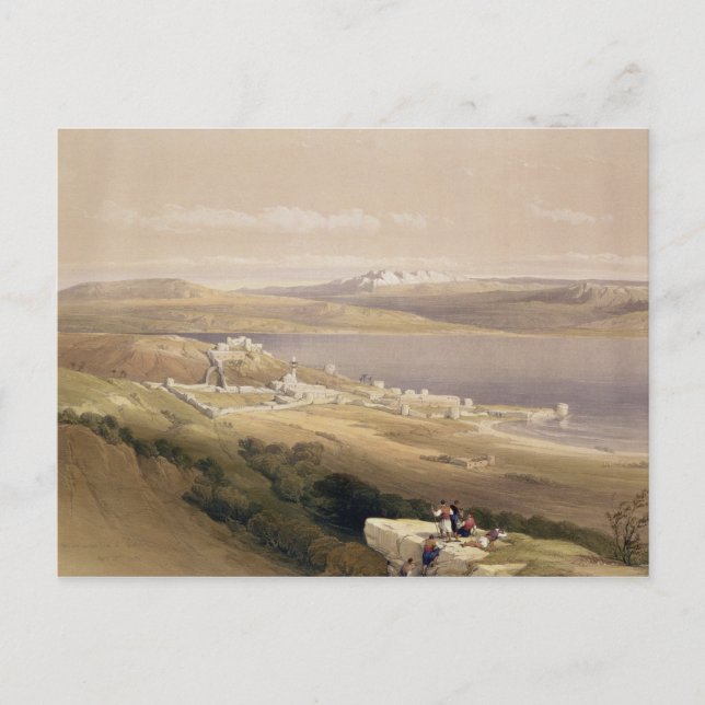 Carte Postale Ville de Tibériade sur la mer de Galilée (Devant)