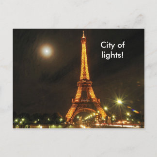 Carte Postale Ville des lumières, Ville des lumières !