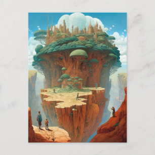 Carte Postale Ville d'Imaginaire surréaliste