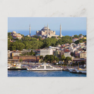 Carte Postale Ville d'Istanbul, paysage urbain en Turquie