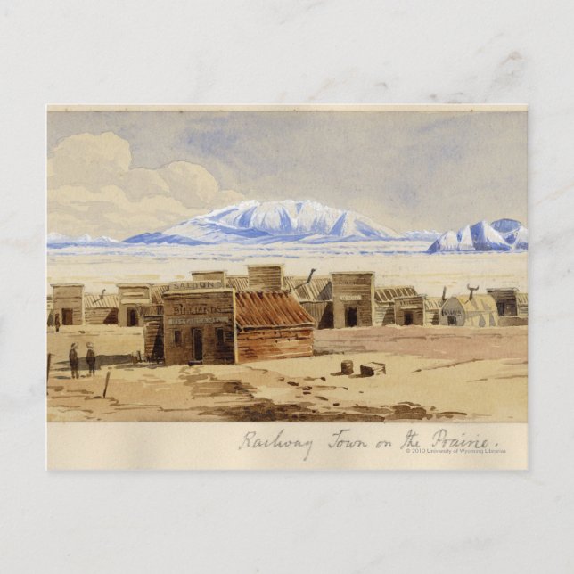 Carte Postale Ville ferroviaire sur les Prairies (Devant)