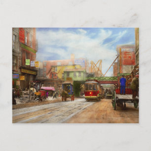 Carte Postale Ville - New York - Broadway à Canal St 1913