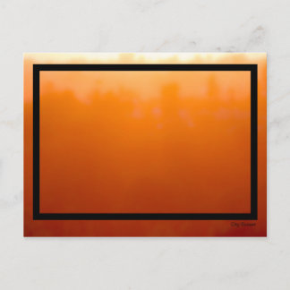 Carte Postale Ville Sunset Design Impressionniste Abstrait Orang