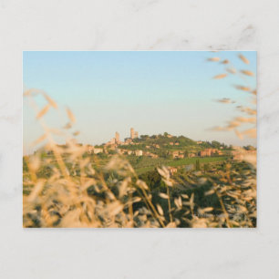 Carte Postale Ville sur une colline, San Gimignano, Province de