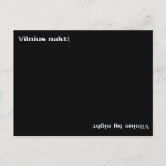 Carte Postale Vilnius de nuit / Vilnius naktás
