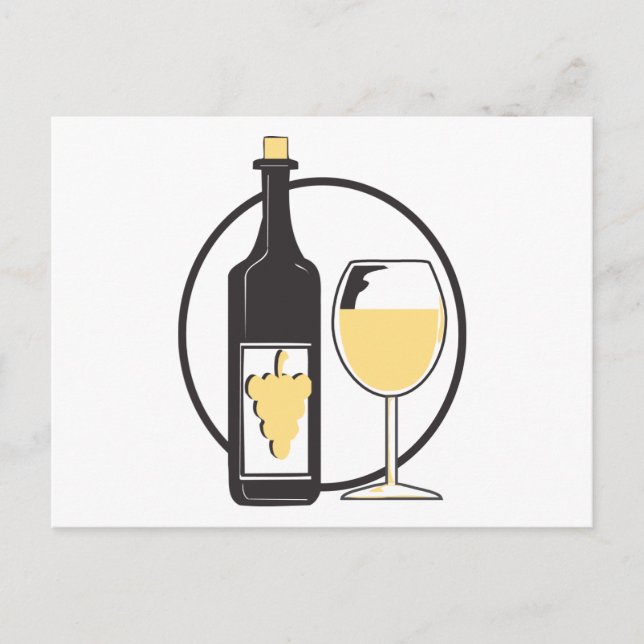 Carte Postale Vin blanc (Devant)