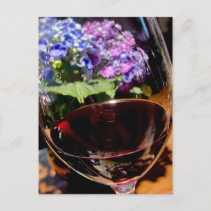 Carte Postale Vin Et Fleur