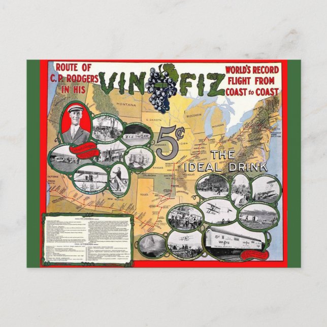 Carte Postale Vin Fiz (Devant)