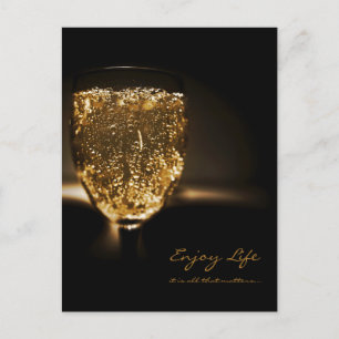 Carte Postale Vin pétillant Champagne Inspiration Citation Vie