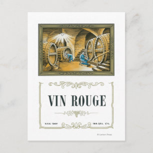 Carte Postale Vin Rouge LabelEurope