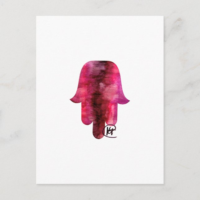 Carte Postale Vin Stain Hamsa Art (Devant)