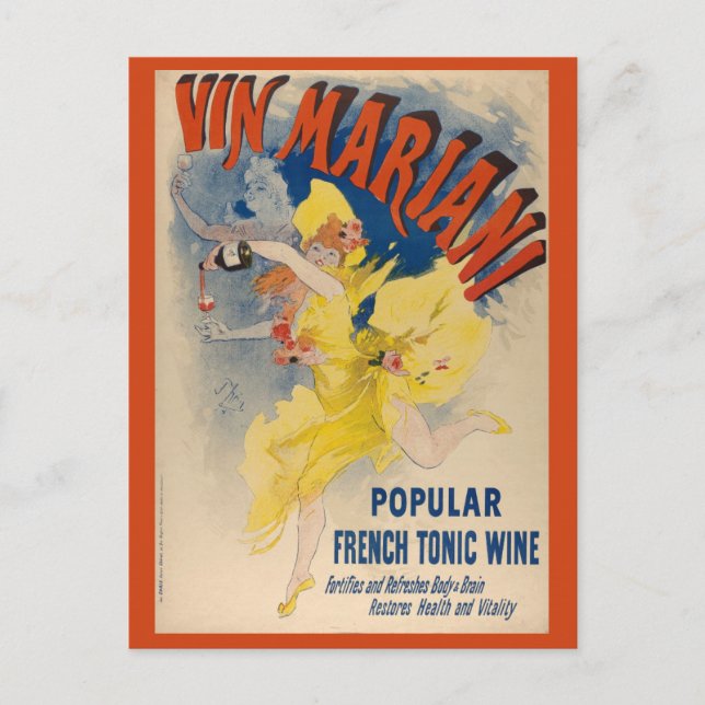 Carte Postale Vin Tonique vintage (Devant)