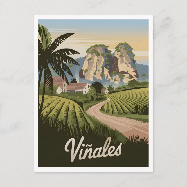 Carte Postale Viñales Cuba Vintage (Devant)