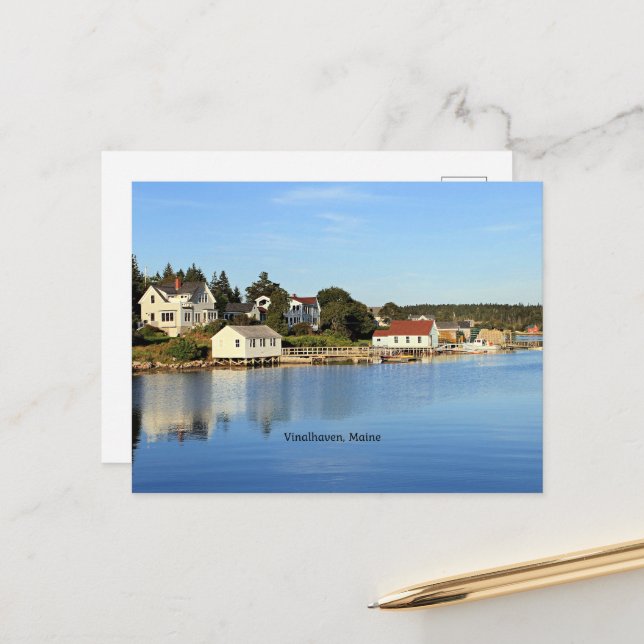 Carte Postale Vinalhaven, Maine photo pittoresque (Devant/Arrière en situation)
