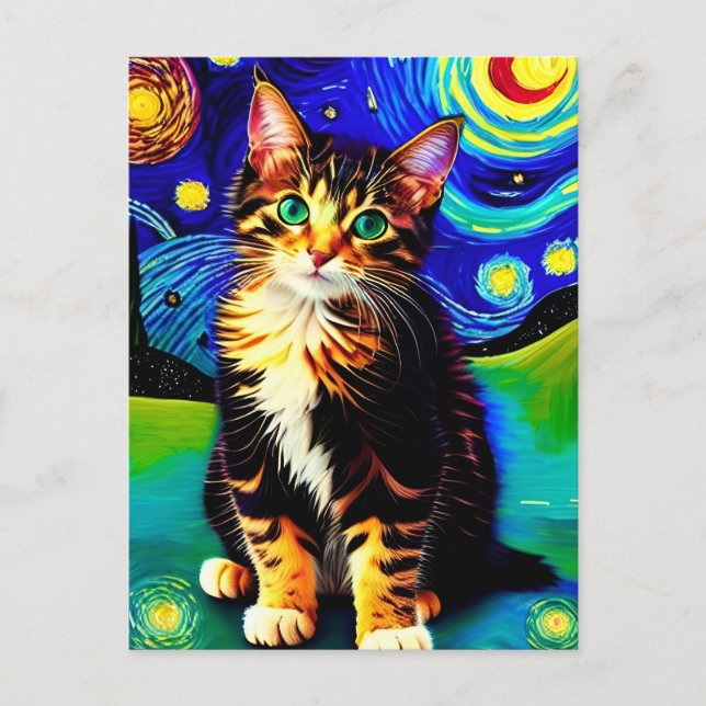 Carte postale Vincent Cat Gogh (Devant)
