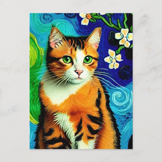 Carte postale Vincent Cat Gogh (Devant)