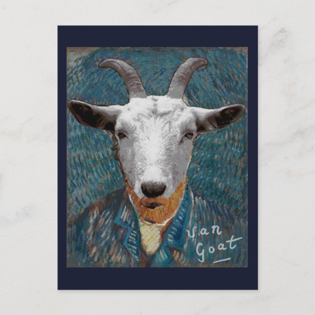 Carte Postale Vincent Van Goat Peintre animal (Devant)