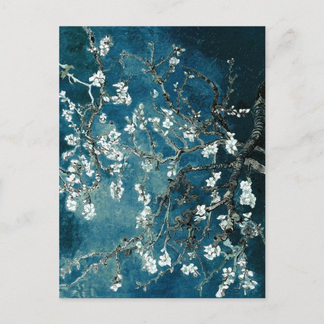 Carte Postale Vincent Van Gogh Almond Blossoms Dark Turquoise (Devant)