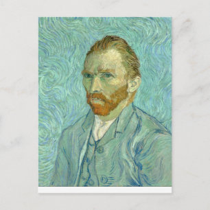 Carte Postale Vincent Van Gogh Autoportrait Arrière - plan bleu