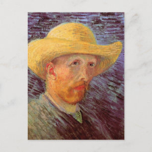 Carte Postale Vincent van Gogh Autoportrait avec Casquette paill