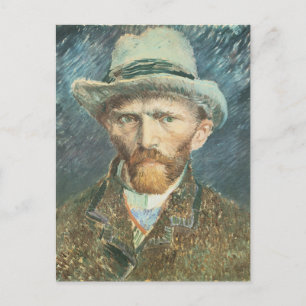 Carte Postale Vincent Van Gogh Autoportrait avec Grey Felt Casqu