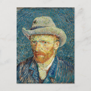 Carte Postale Vincent Van Gogh Autoportrait avec Grey Felt Casqu