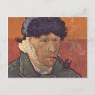 Carte Postale Vincent Van Gogh -Autoportrait avec oreille déchaî
