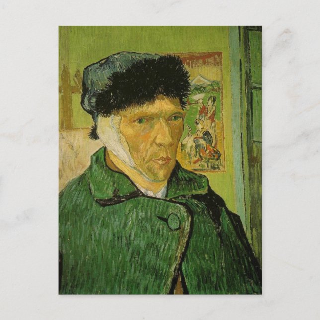 Carte Postale Vincent Van Gogh Autoportrait Oreille Bandonnée (Devant)