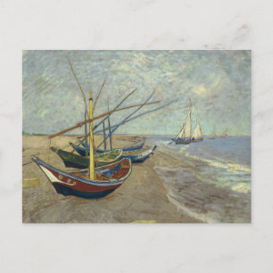 Carte Postale Vincent van Gogh - Bateaux de pêche sur la plage