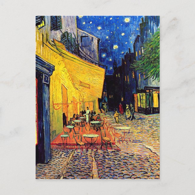 Carte Postale Vincent Van Gogh - Café Terrasse En Nuit Art (Devant)