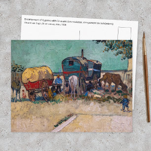 Carte Postale Vincent van Gogh - Caravanes, campement de gitans