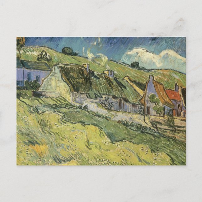 Carte Postale Vincent van Gogh - Chalets à chaume (Devant)
